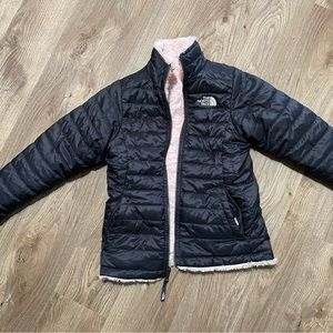 Girls Size 10/12 The North Face Mossbud Swirl Reversible Jacket